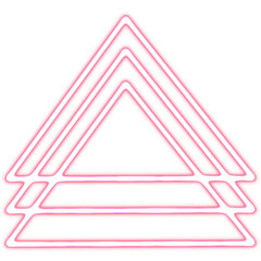 Glowing Pink Triple Triangle