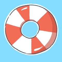 Red Swim ring Hand Drawing Clipart