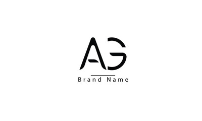 AG GA A G abstract vector logo monogram template