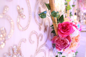 flower decoration in stage decor