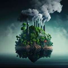Pollution. AI generated