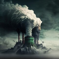 Pollution. AI generated