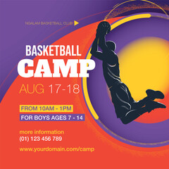 basketball camp junior flyer template