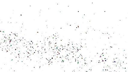 micro-plastic particle, plastic pollution isolated on transparent background