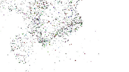 Obraz premium micro-plastic particle, plastic pollution, isolated on transparent background 