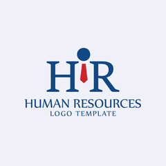 HR Letter with Person's Head and Red Tie 