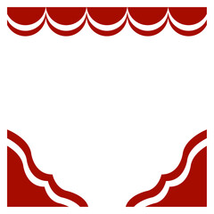 indonesia flag frame illustration design