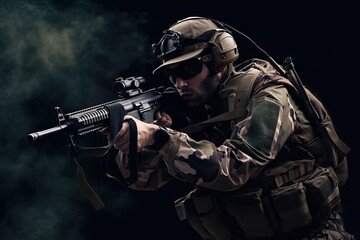 Special Armed Forces. Photo generative AI