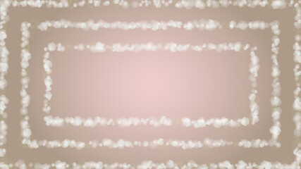 Abstract Vector Pink Background with Silver and White Light Spots. Magic Shiny Pastel Print. Baby Print. Romantic Bokeh Blurred Page Design for St' Valentines Day.  Gentle Stardust Pattern.