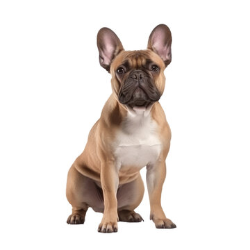 FRENCH BULLDOG stand isolated on background