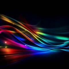 Naklejka premium rainbow style lightwaves