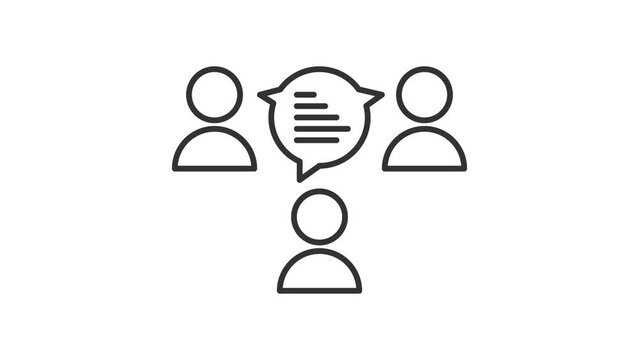 People talking, Communication concept animated icon
