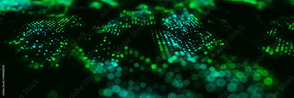  dynamic particle wave. futuristic point wave. flow digital structure. data technology background. 3d