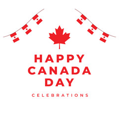 Fototapeta na wymiar Canada day celebrations design template