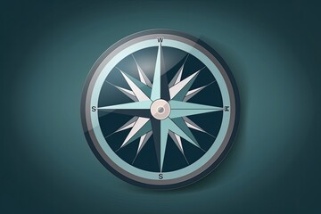 A vector illustration of a compass to represent direction and focus. Generative AI