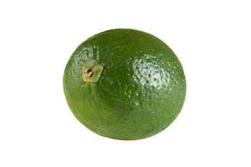 Whole lime isolated on transparent background.