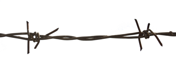 barbed wire isolated
