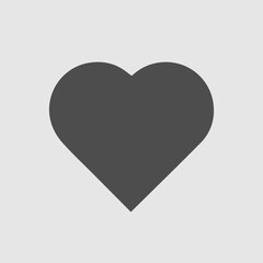 Heart shape vector icon eps 10. Valentine symbol.