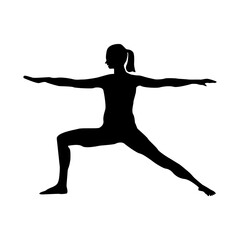 Obraz na płótnie Canvas Women Yoga Silhouette