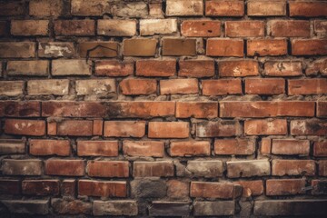 Obraz premium white clock on a textured red brick wall. Generative AI