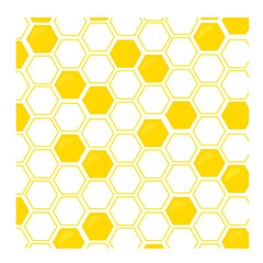 蜂蜜の正方形フレーム白抜き背景