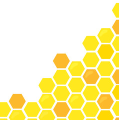 蜂蜜の正方形フレーム背景右下飾り