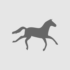 Horse vector icon eps 10. Simple isolated illustration.