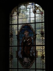 stained glass window in church