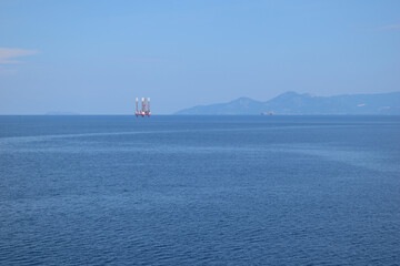 oil rig in the sea