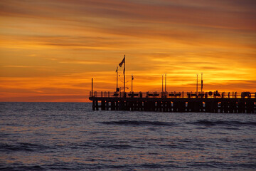 sunset over the sea