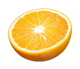 Cut half orange fruit