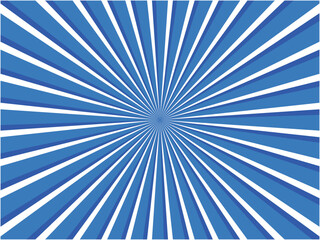 シンプルな立体感のある集中線背景_ブルー系3