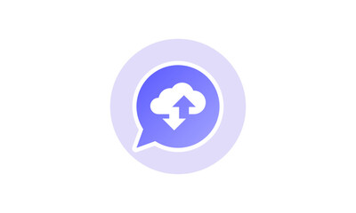 download, upload cloud, send file, internet connect, data storage icon. down up Vector illustration