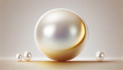 Elegant sea pearls. Generative AI