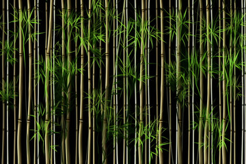 Obraz na płótnie Canvas Transparent bamboo background, nature, plants and trees