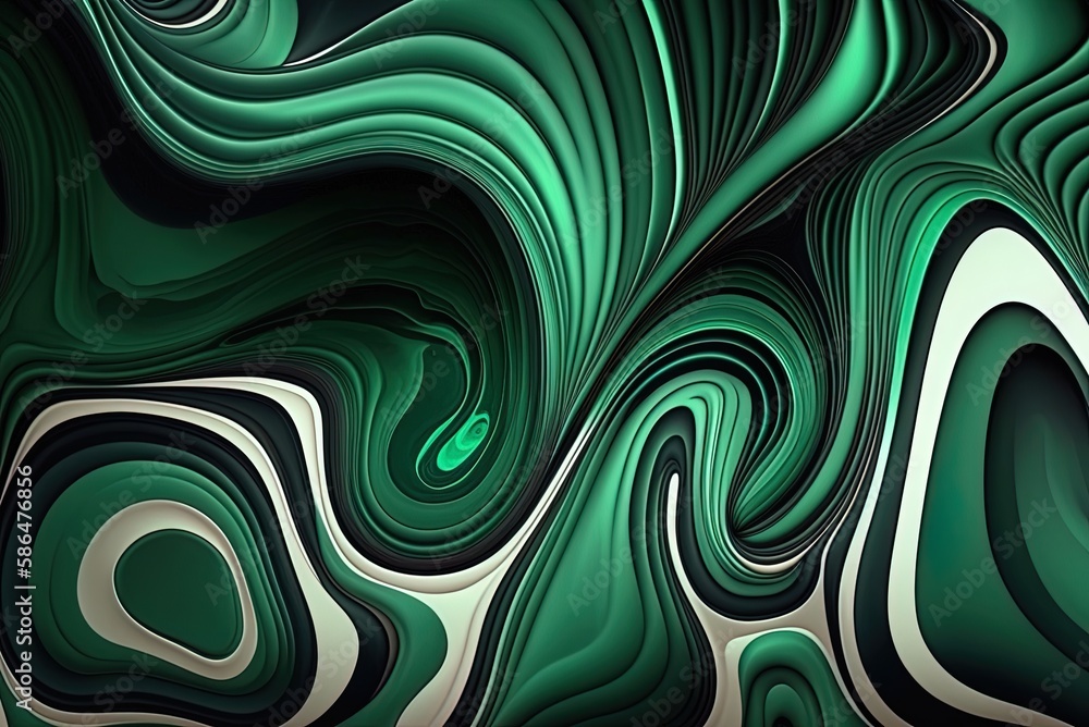 Poster abstraction of green marble as a backdrop generative ai