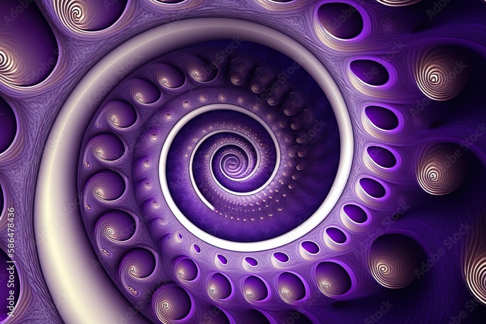 Poster purple textured spiraling infinity unknown light abstract generative ai