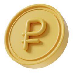 Russian Ruble Currencies coin. Money coin symbol.