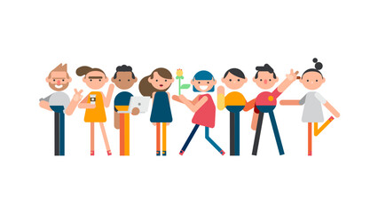 Group of business people teamwork vector stock illustration