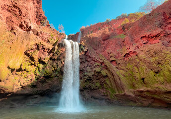 Ouzoud cascasde,  waterfall in Morocco