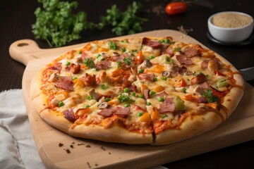 Assorted types of italian pizzas