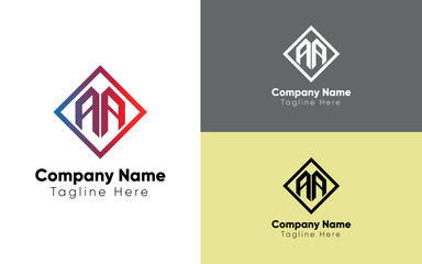 AA logo latter monogram abstract design