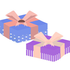 Gift Box Wrap Ribbon Polka Dot Pattern