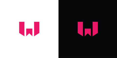 Modern and strong letter W initials logo design