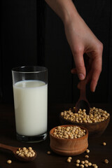 Soy milk and soy, composition for healthy food concept