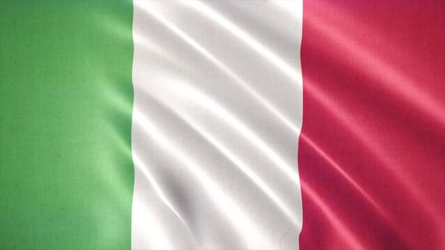 Realistic waving flag of Italy Animation. 4K