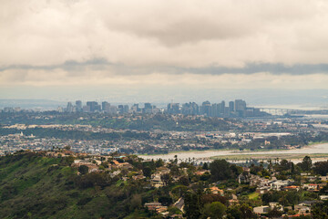 Obraz premium aerial view of the city, downtown san diego