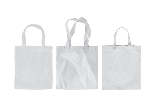 White cotton bag  isolated on whitebackground, ,clipping path included use for design.