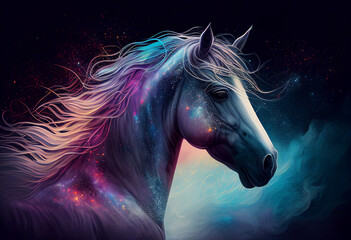 Plakat Spirit Animal - Horse, Generative AI