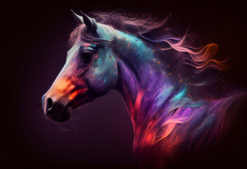 Fototapeta na wymiar Spirit Animal - Horse, Generative AI